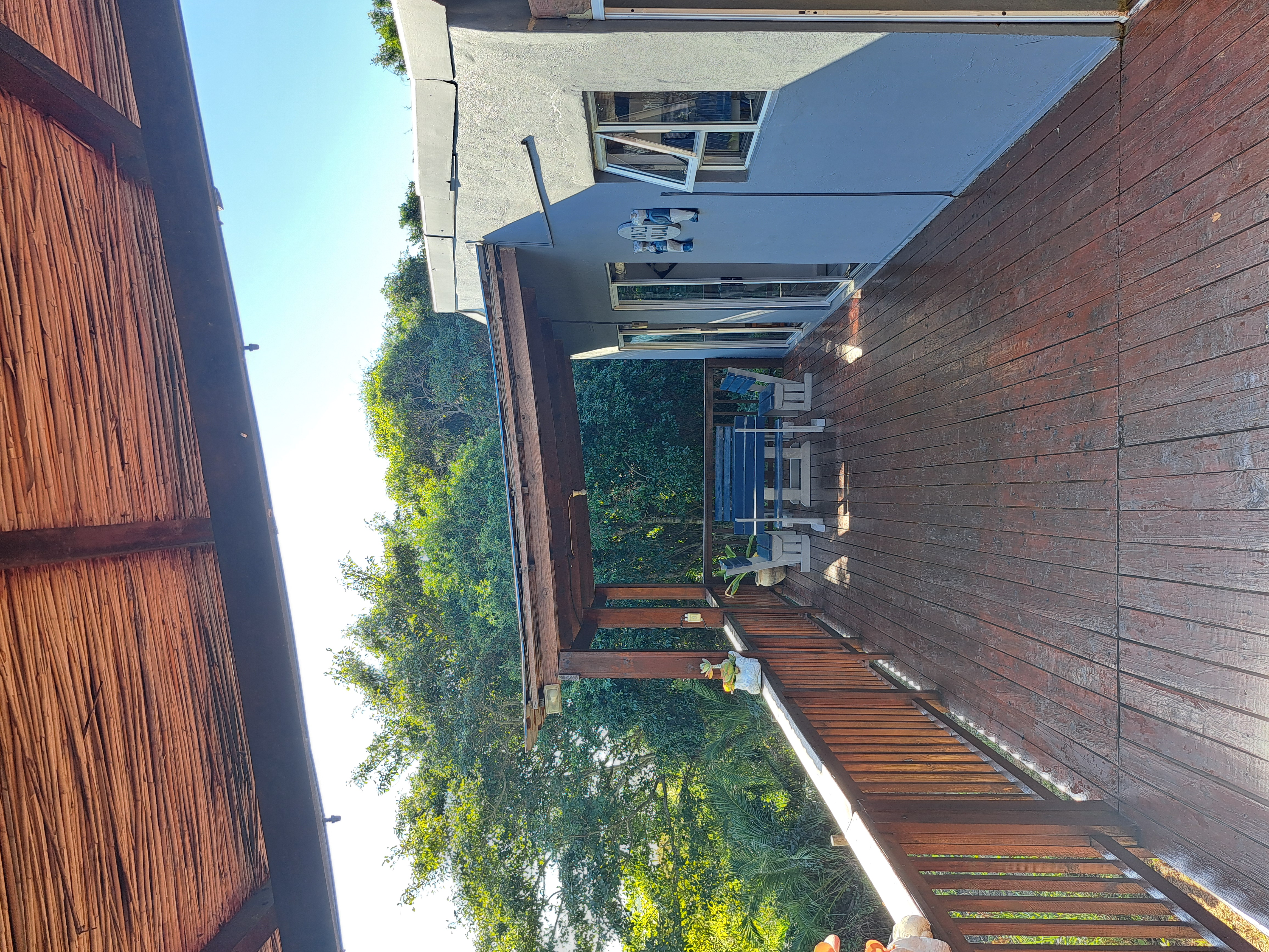 Deck overlooking lake