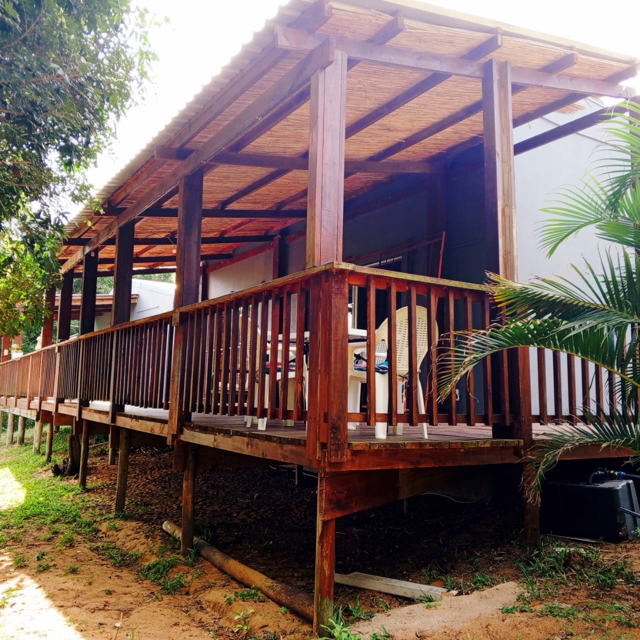 Deck overlooking Lagoa Sugi